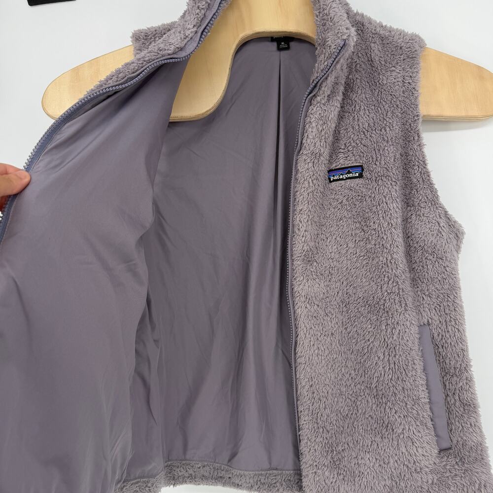 Patagonia Women's Los Gatos Fleece Vest Rustic Gray Purple Sherpa Size XL - Picture 7 of 12
